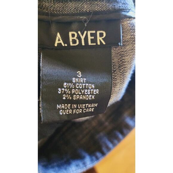 VTG 80s Amy Byer Grey Pencil mini Skirt Sz 3 Big Buttons Corpcore preppy office - Picture 6 of 7